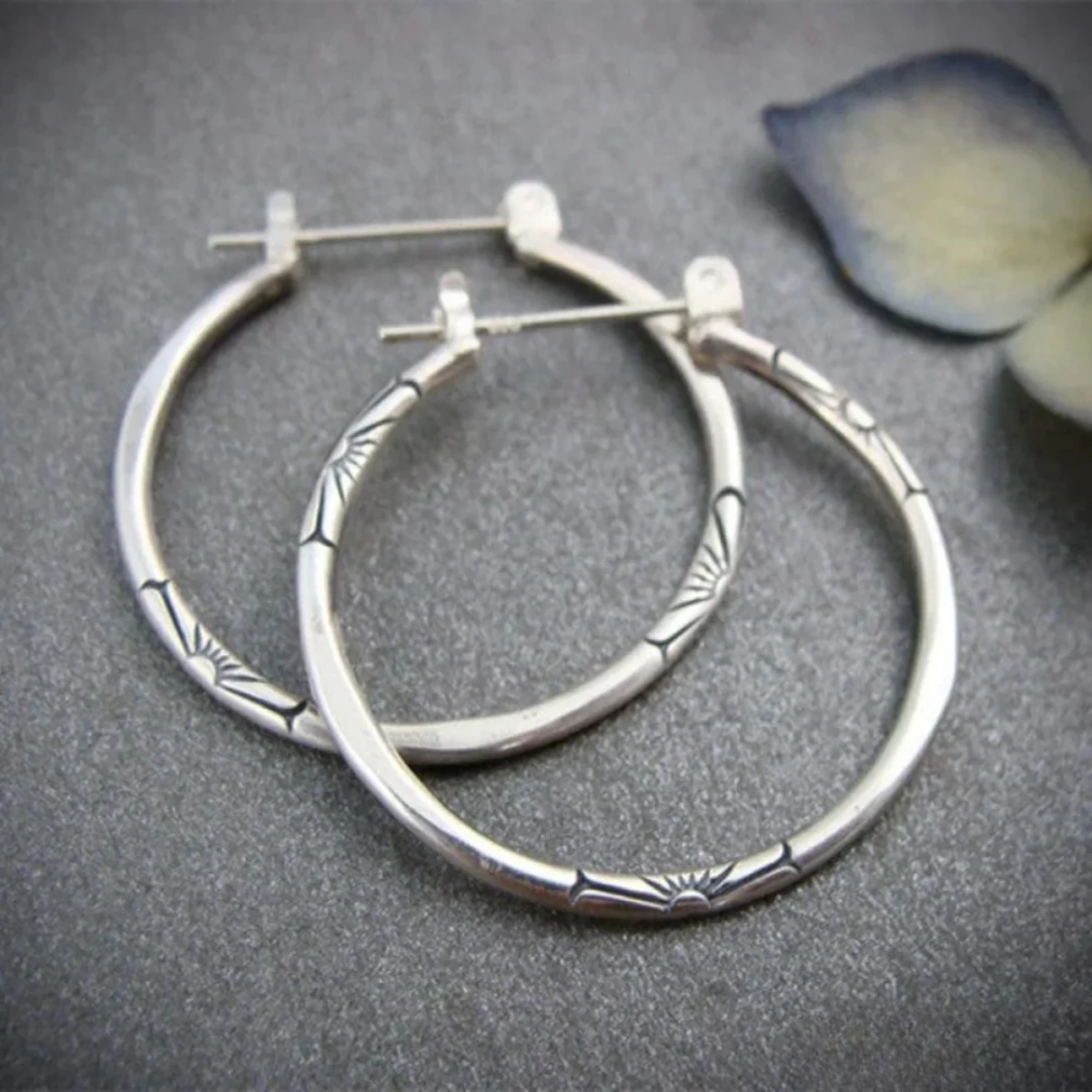 Antique Gold and Silver Hoop Rings main image 0